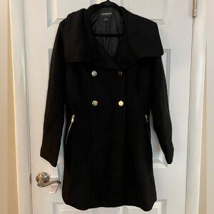 Liz Claiborne Outerwear Black Wool Blend Jacket Pea Coat Women’s
